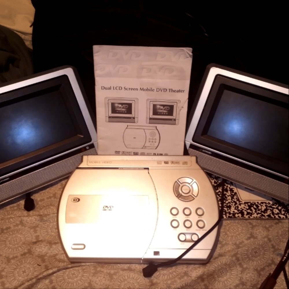 Portable car DVD player Dual screen